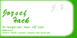 jozsef hack business card